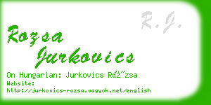 rozsa jurkovics business card